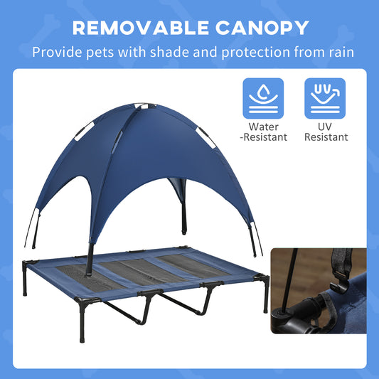 Elevated Portable Dog Cot Cooling Pet Bed with UV Protection