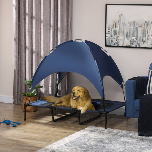 Elevated Portable Dog Cot Cooling Pet Bed with UV Protection