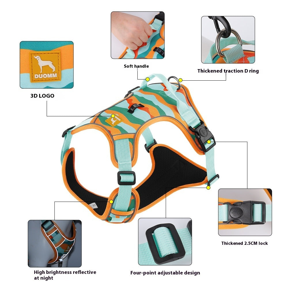 No-pull harness Fancy design - Dog Reflective Commuter Hand Holding Rope