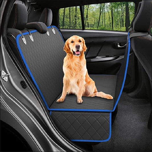Dog Car Seat Cover - Safety Protector With Zipper And Pocket For Travel